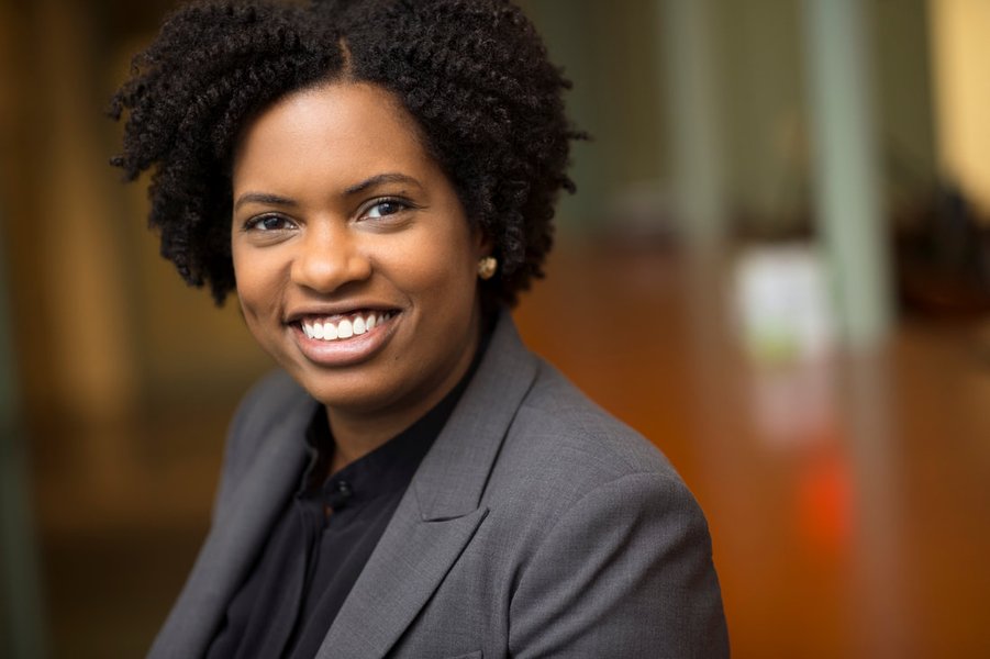 professional portrait and office background