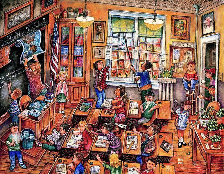 classroom art paintings