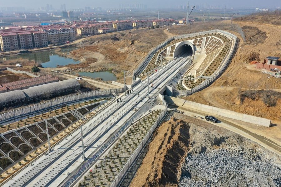 infrastructure construction railway landscape