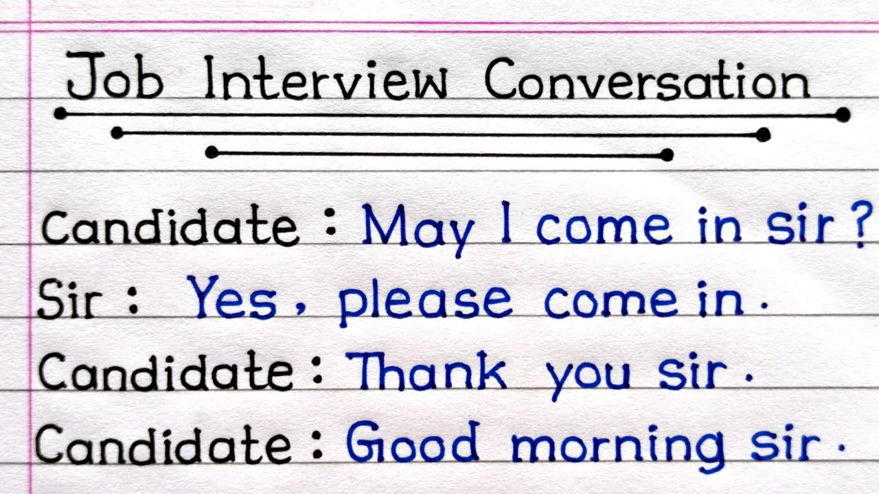 professional interview conversation