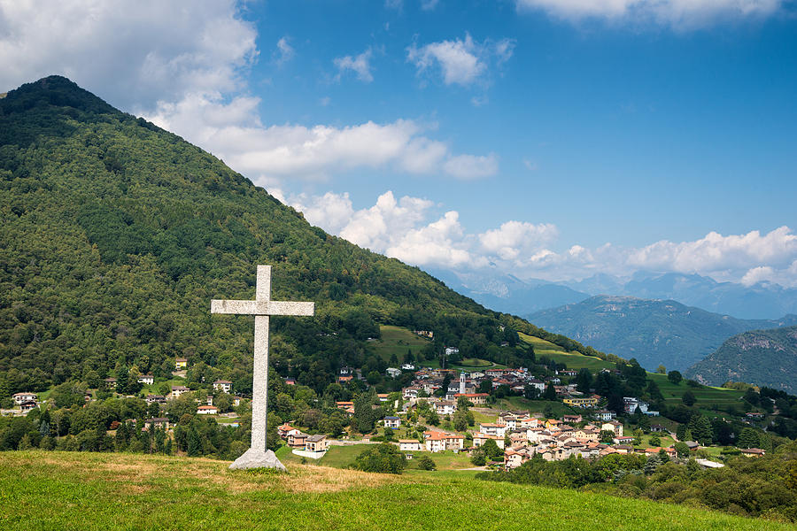 scenic landscape with symbolic elements