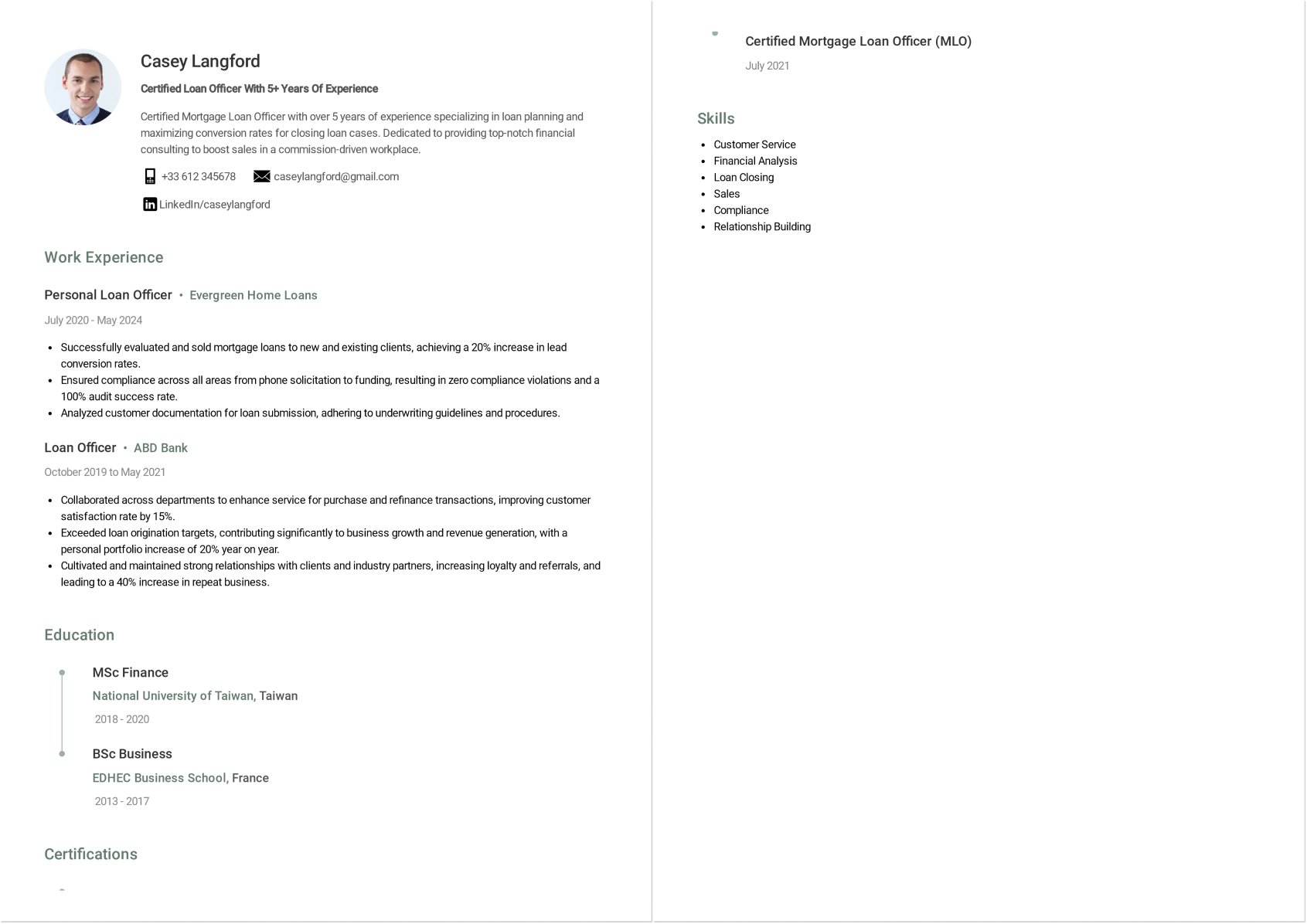 loan officer workspace and financial documents