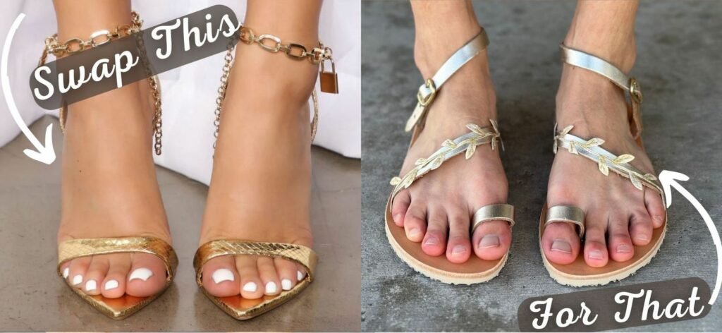 elegant female feet fashion