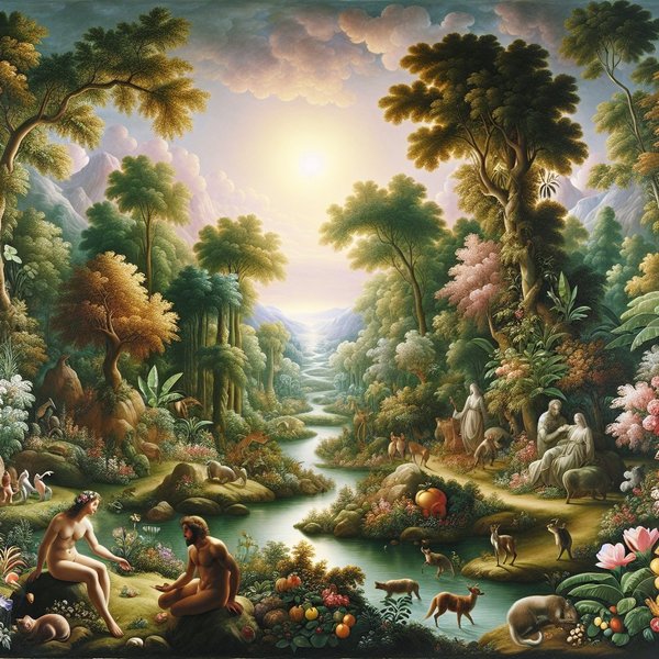 A depiction of the Garden of Eden