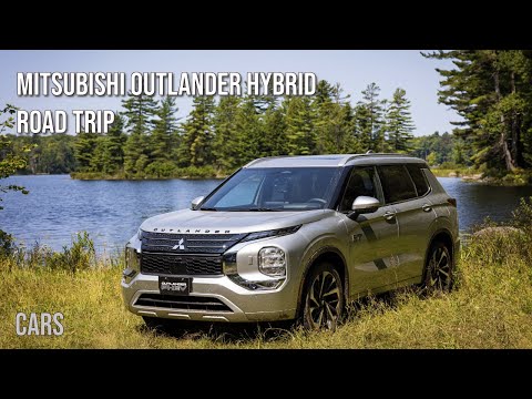 Mitsubishi Outlander hybrid car with scenic background