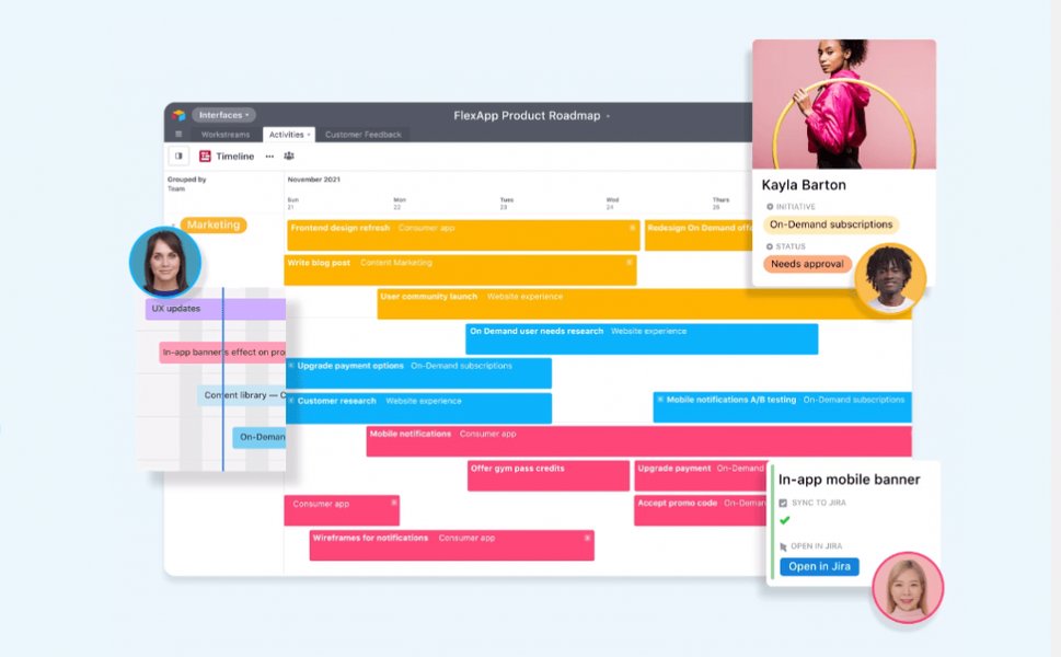 Example of task automation software interface