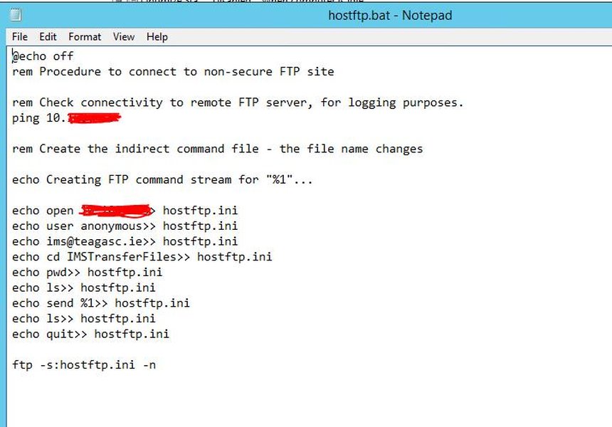 Example Batch File for WinSCP