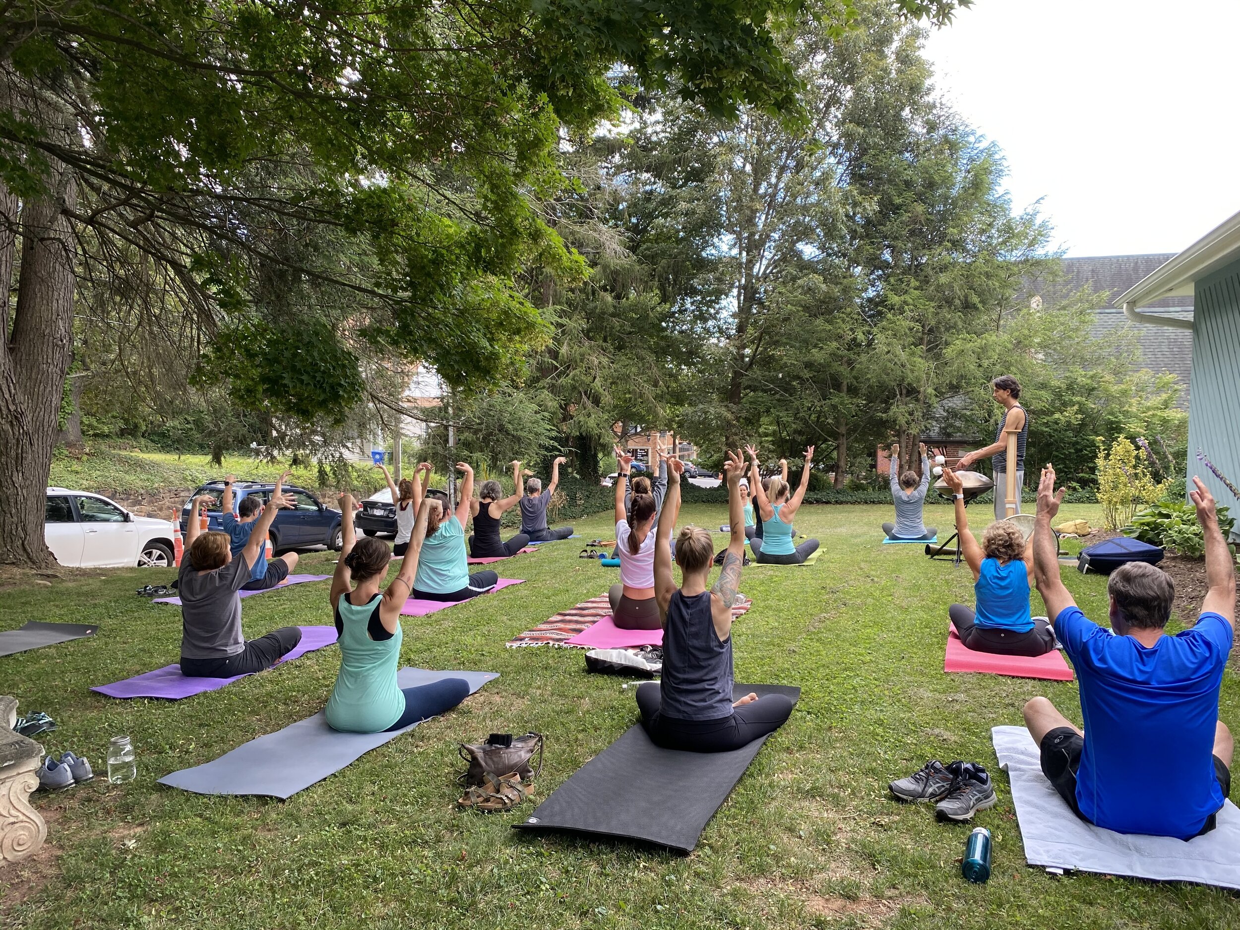 morning yoga session outdoor