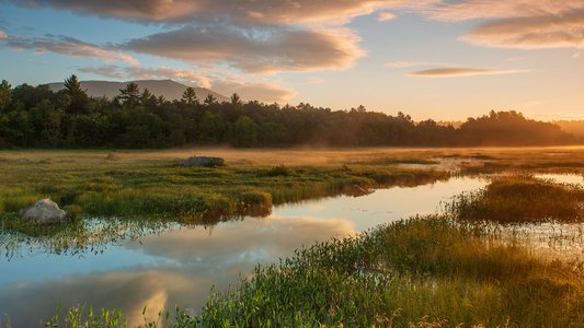 early morning sunrise landscape