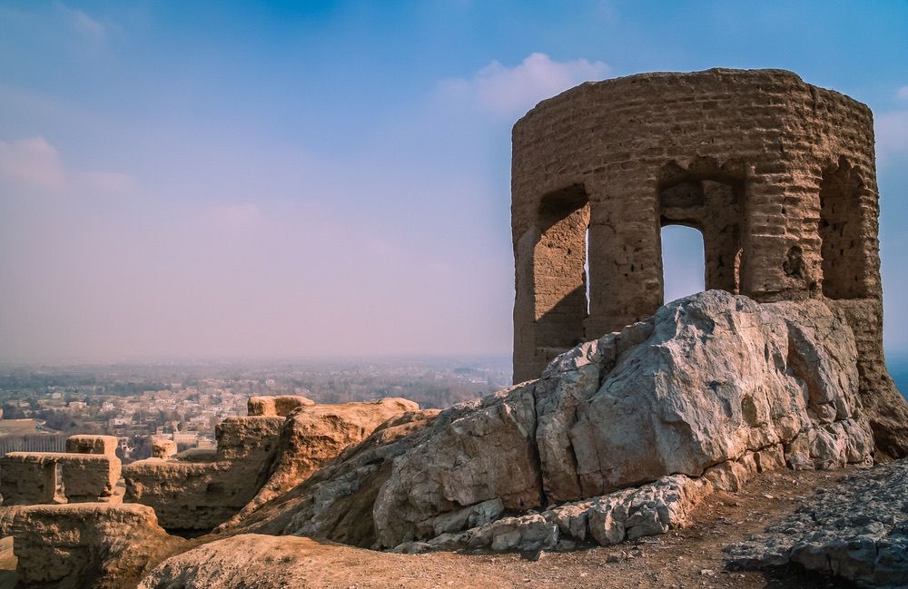 historical fire temple landscape