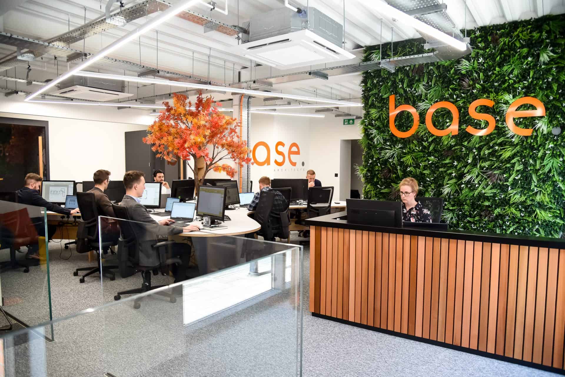 office work environment modern building