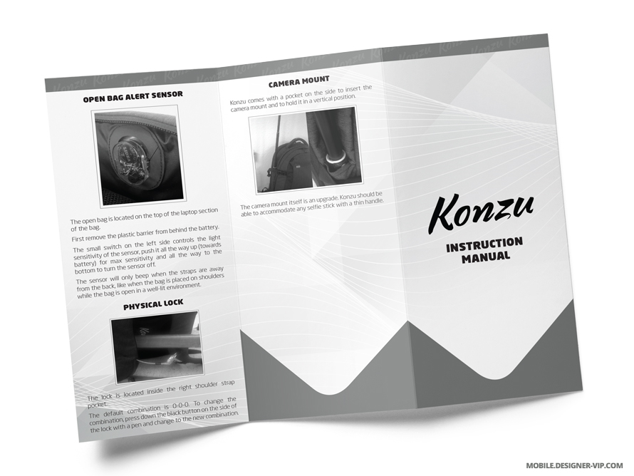 bag instruction manual physical bag