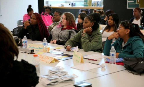 high school campus business meeting