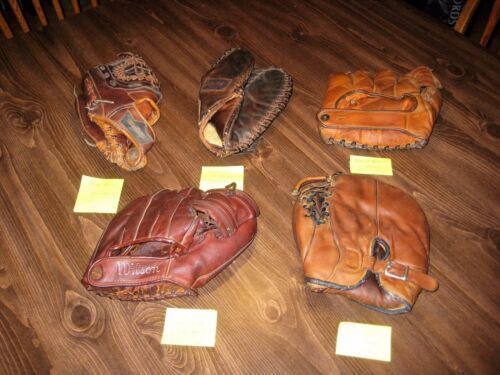 vintage baseball equipment and stadium