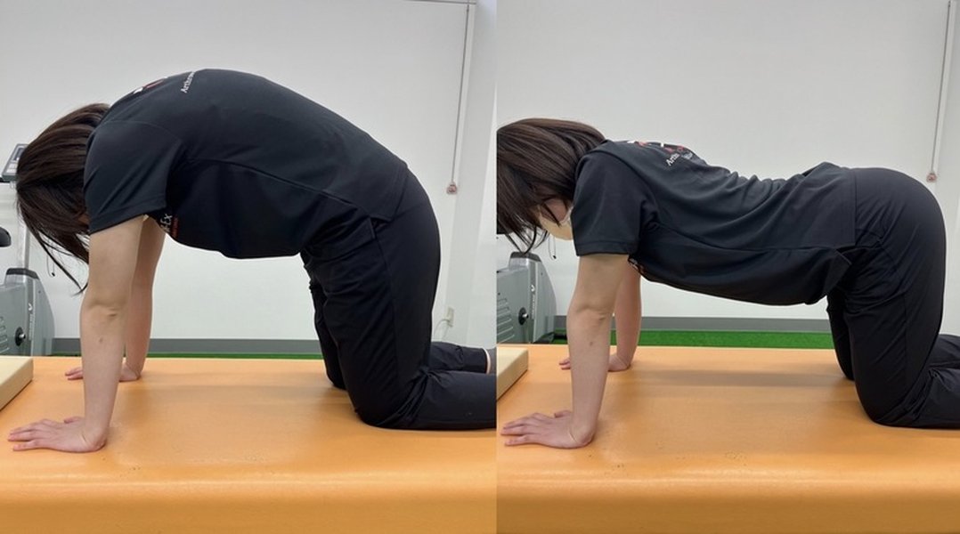 セラバンドを使用した肩の外旋運動