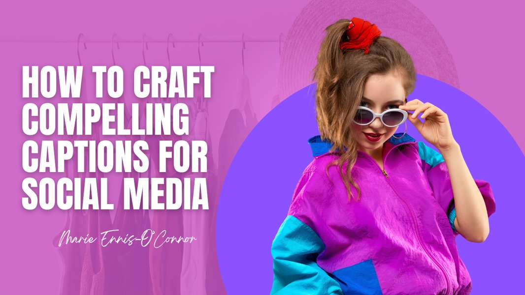 Infographic illustrating tips for crafting compelling social media captions.