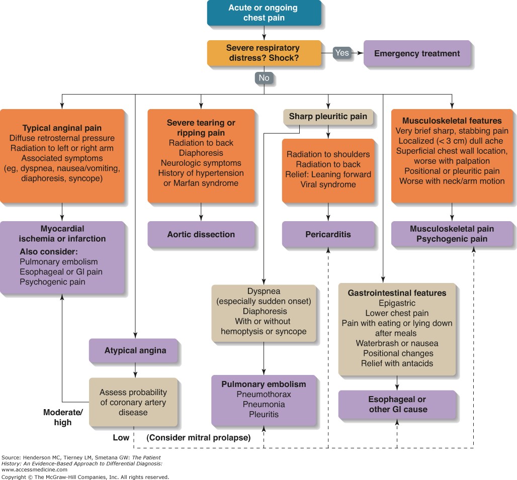 chest pain diagnostic reasoning