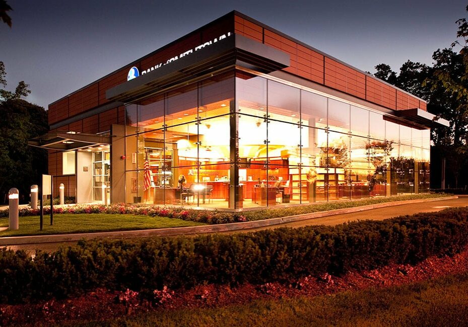 bank branch exterior urban scenery