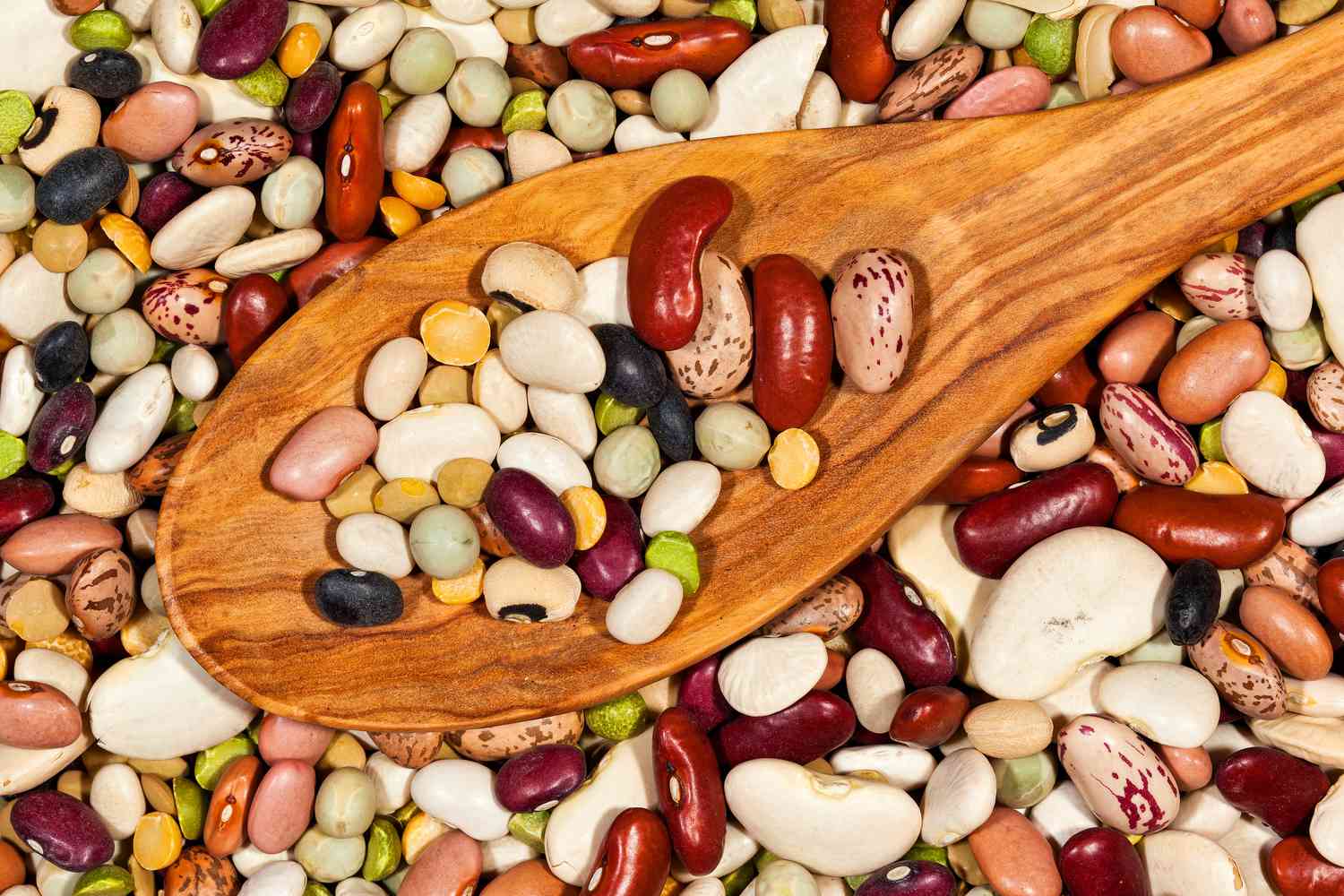 assorted beans in traditional kitchen
