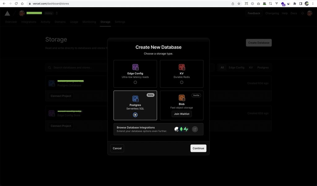 Vercel Postgres Connection Details