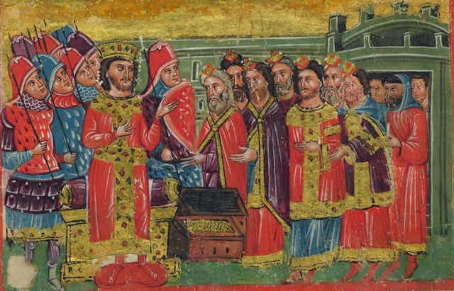 historic manuscripts and digital screens