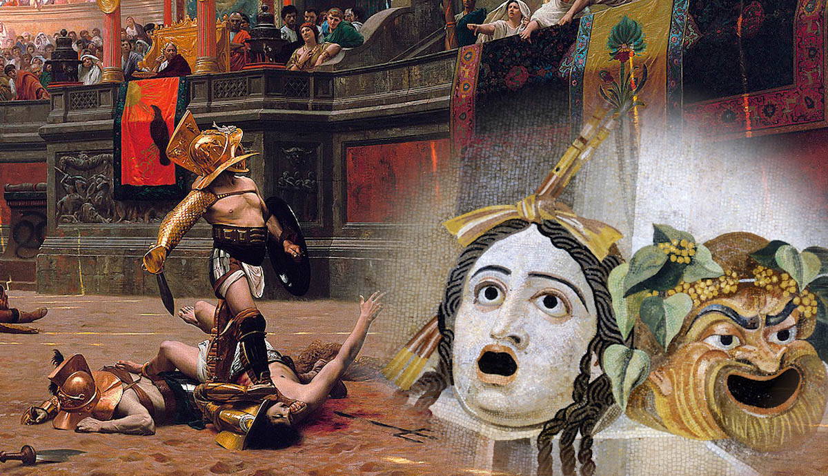 ancient roman theater scenes