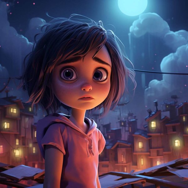 Example of AI-generated cartoon character