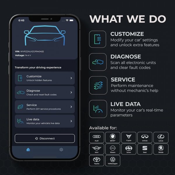 BimmerCode app interface coding BMW iDrive settings