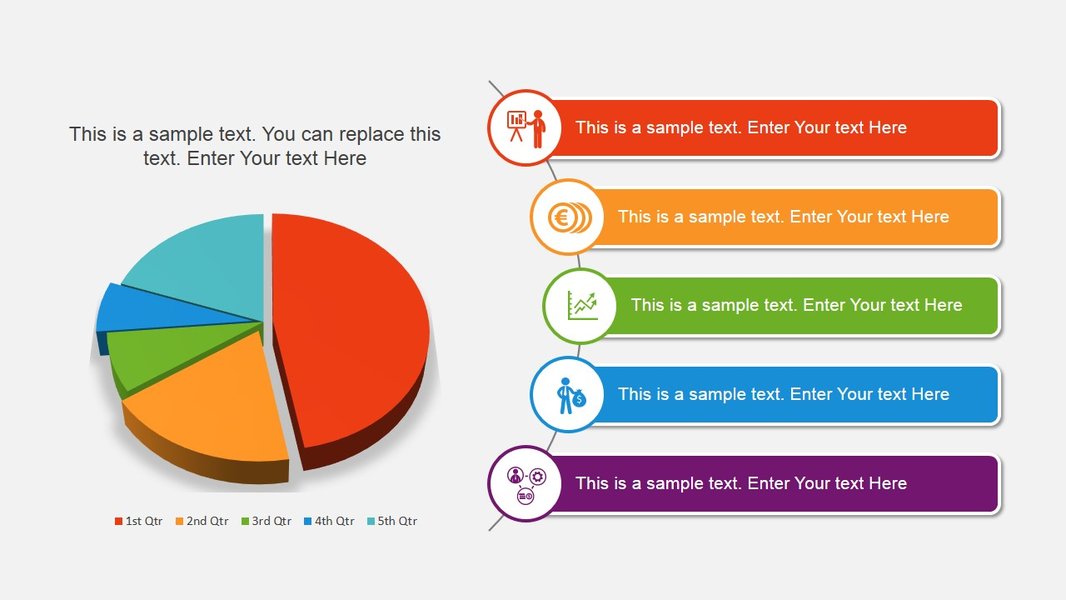 Modern Pie Chart Design in a Presentation Slide