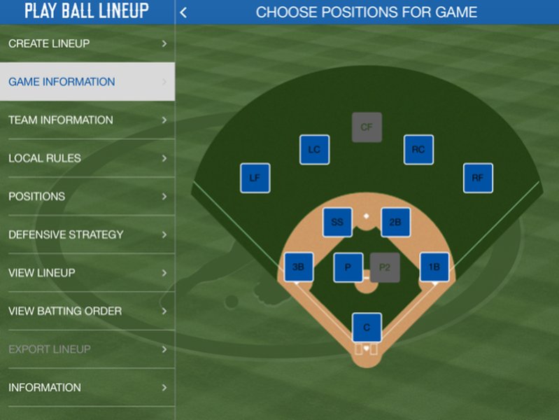 Play Ball Lineup App Screenshot