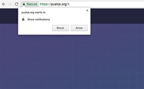 Javascript : Push notifications to browser with Push.js