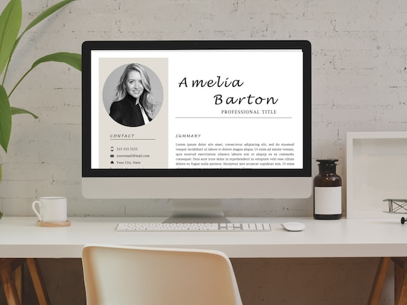 professional office desk with resume documents