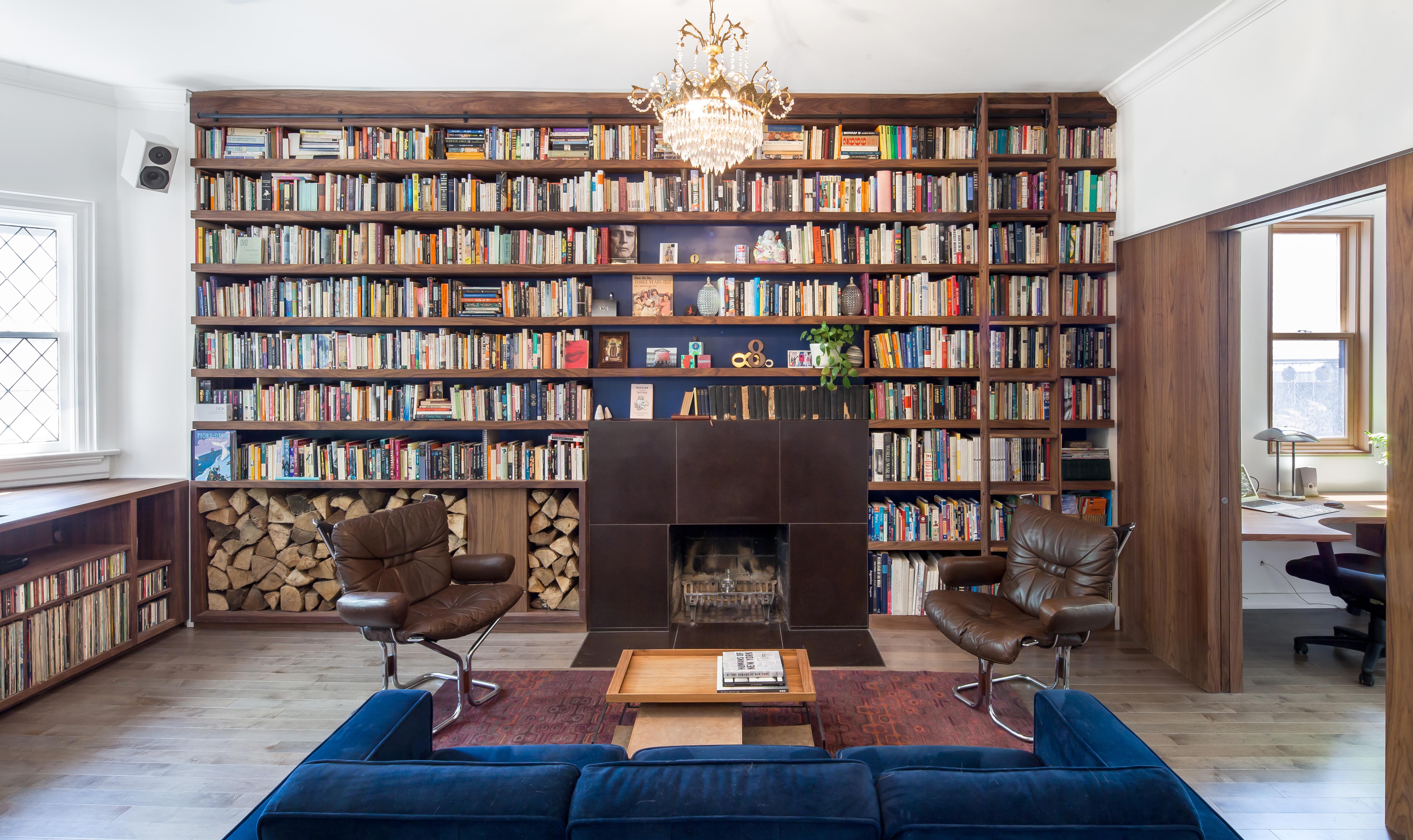 scenic library shelves