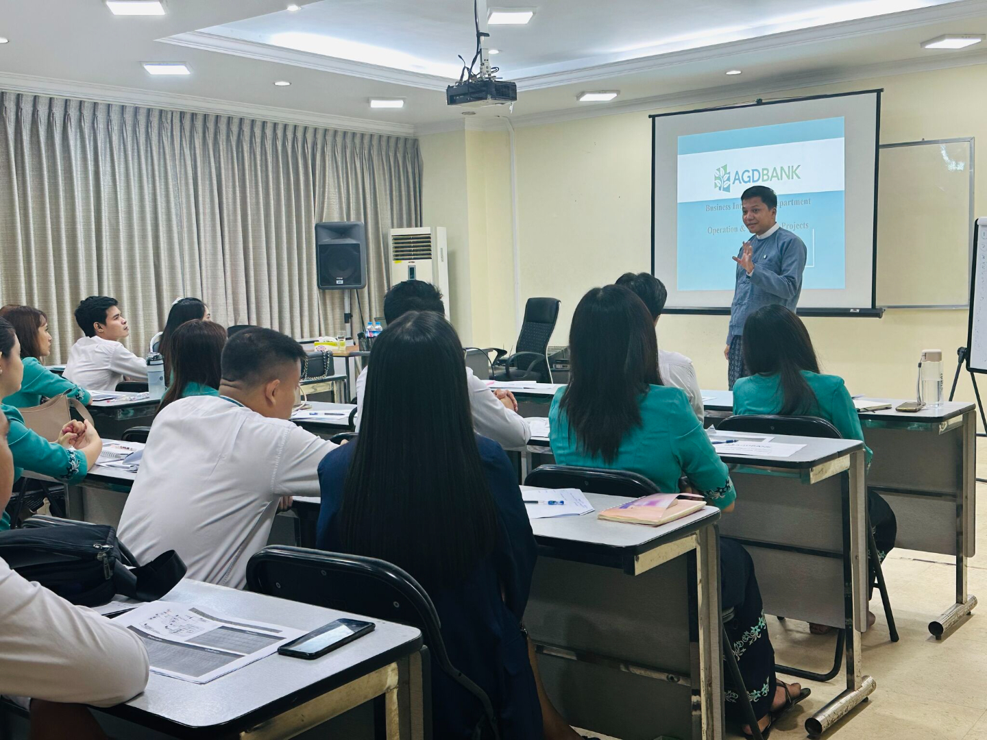 bank building training session