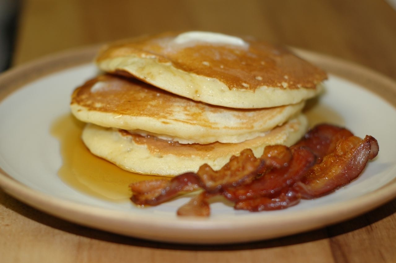 pancake stack served on table