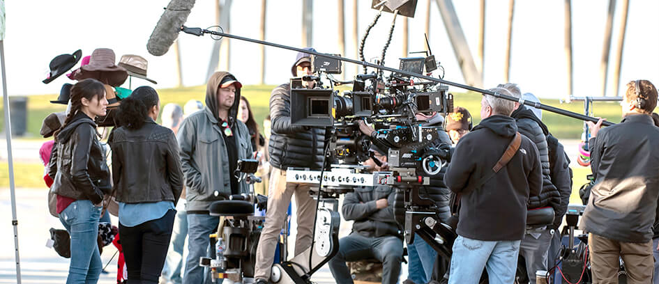film set and microphone