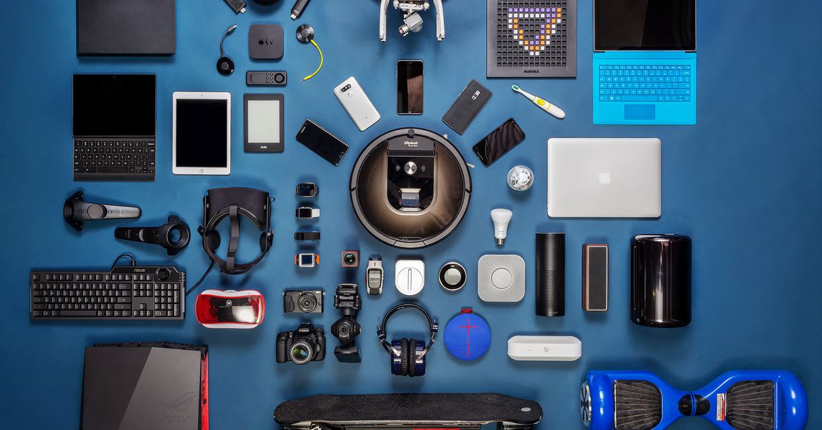 scenic view of modern tech devices