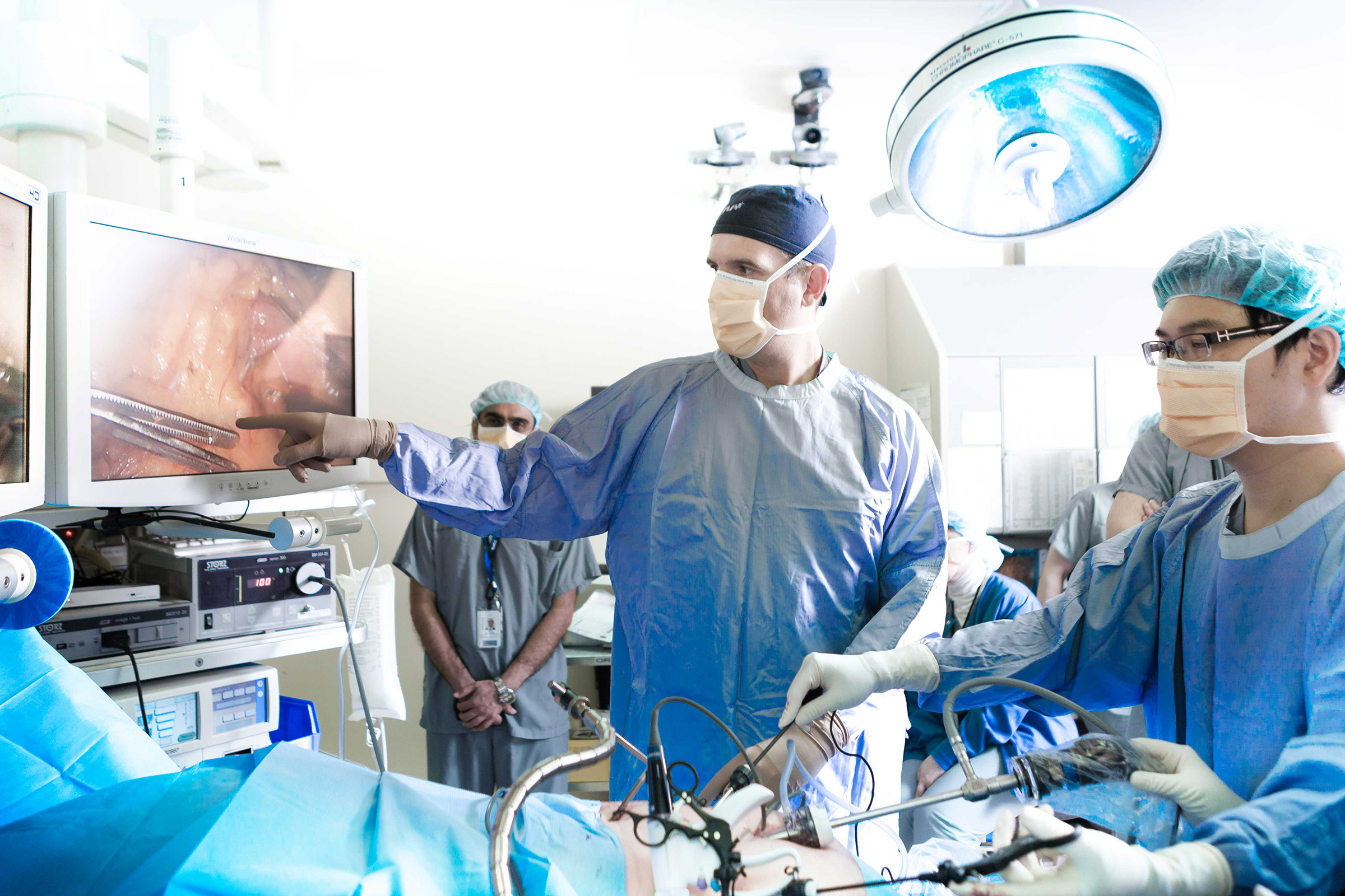 scenic view of hospital surgical tools