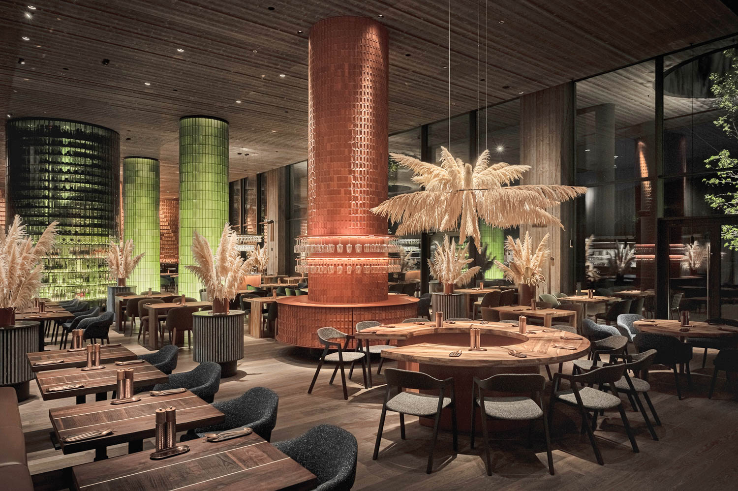 modern cafe interior design details