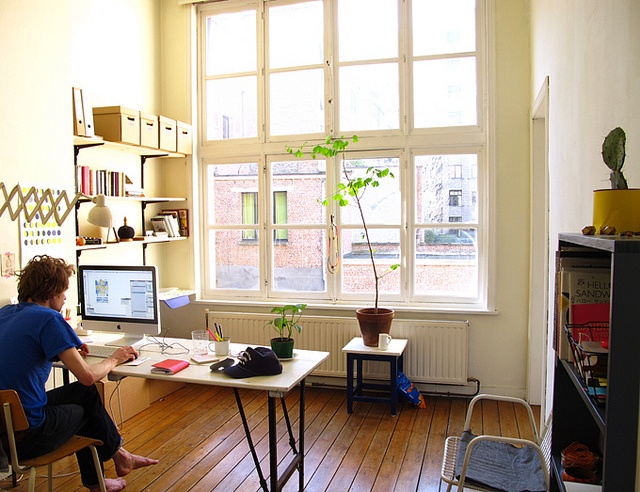 modern blogger workspace