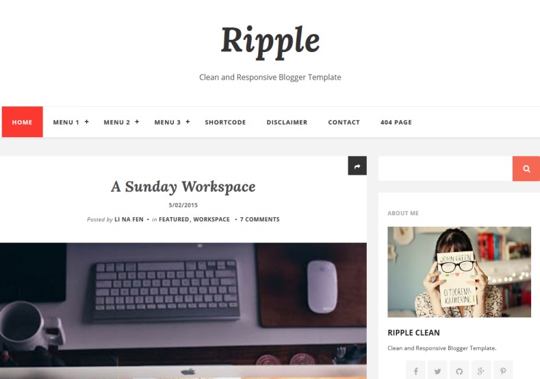 Blogger template customization workspace