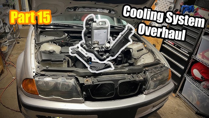 BMW car engine cooling system maintenance