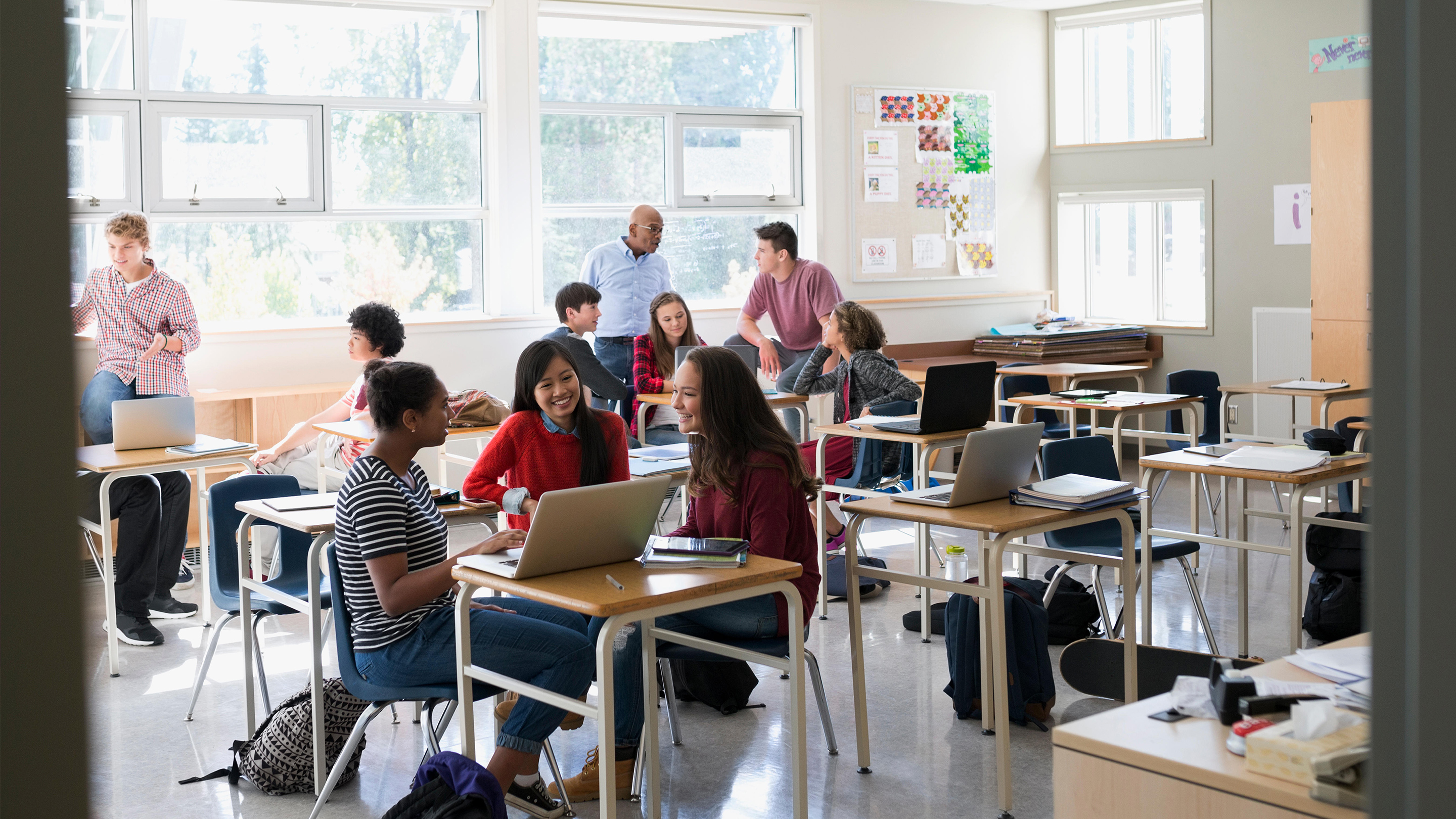 school classroom students learning