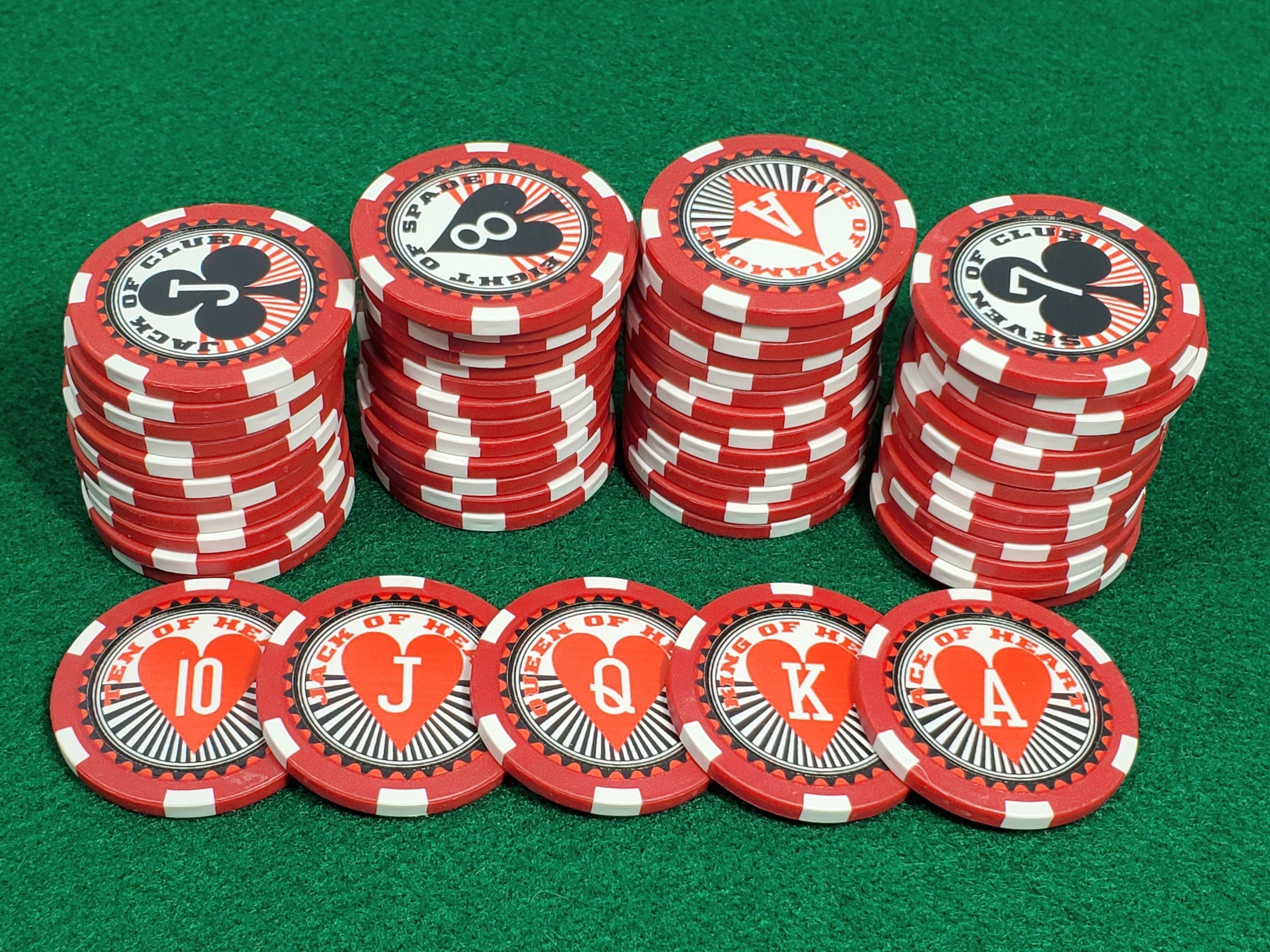 casino table chips and cards