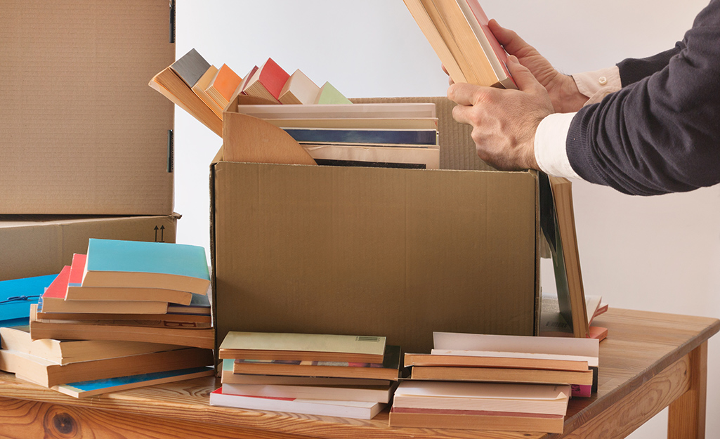 sturdy moving boxes with books