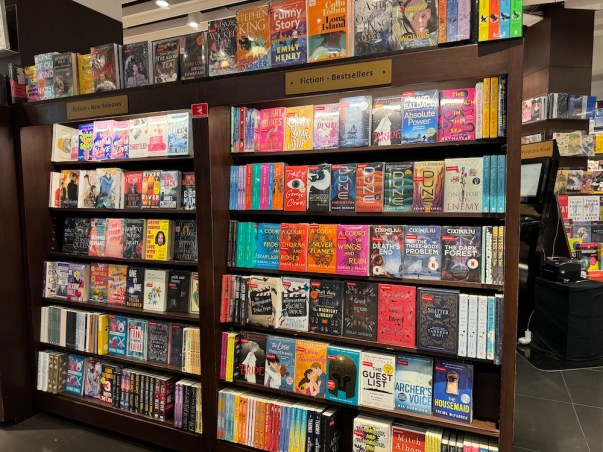 indonesian educational books on shelves