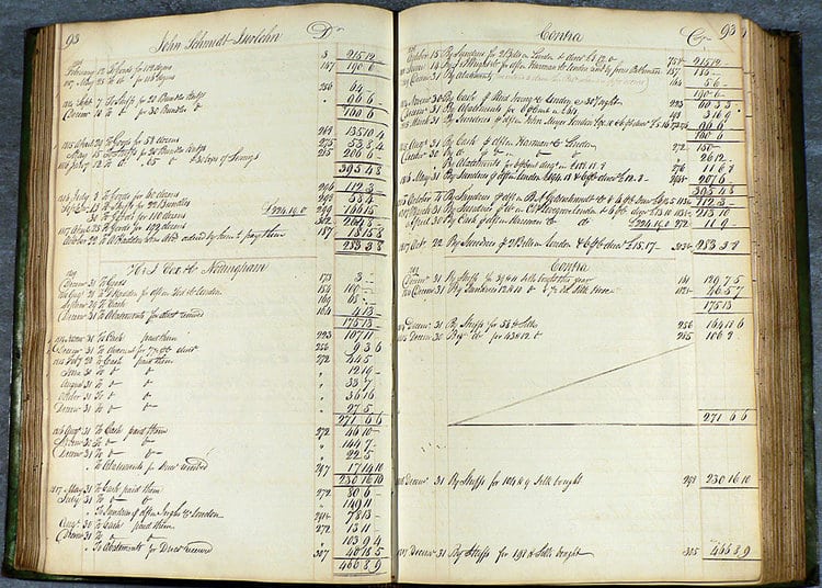 historical accounting documents and legal books