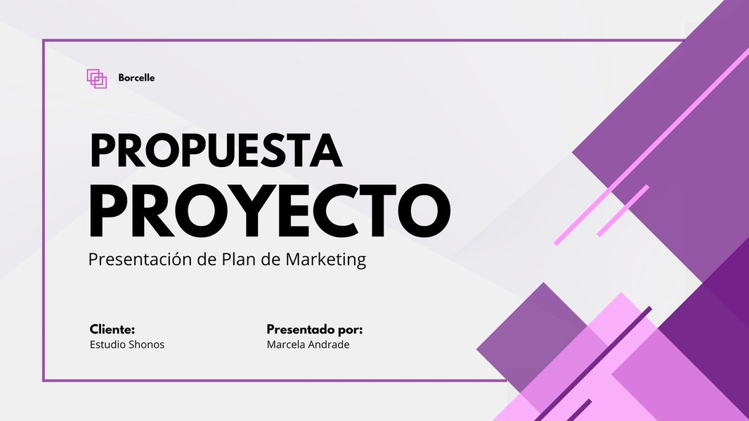 Plantilla de presentación de proyecto con diseño profesional y elementos gráficos.