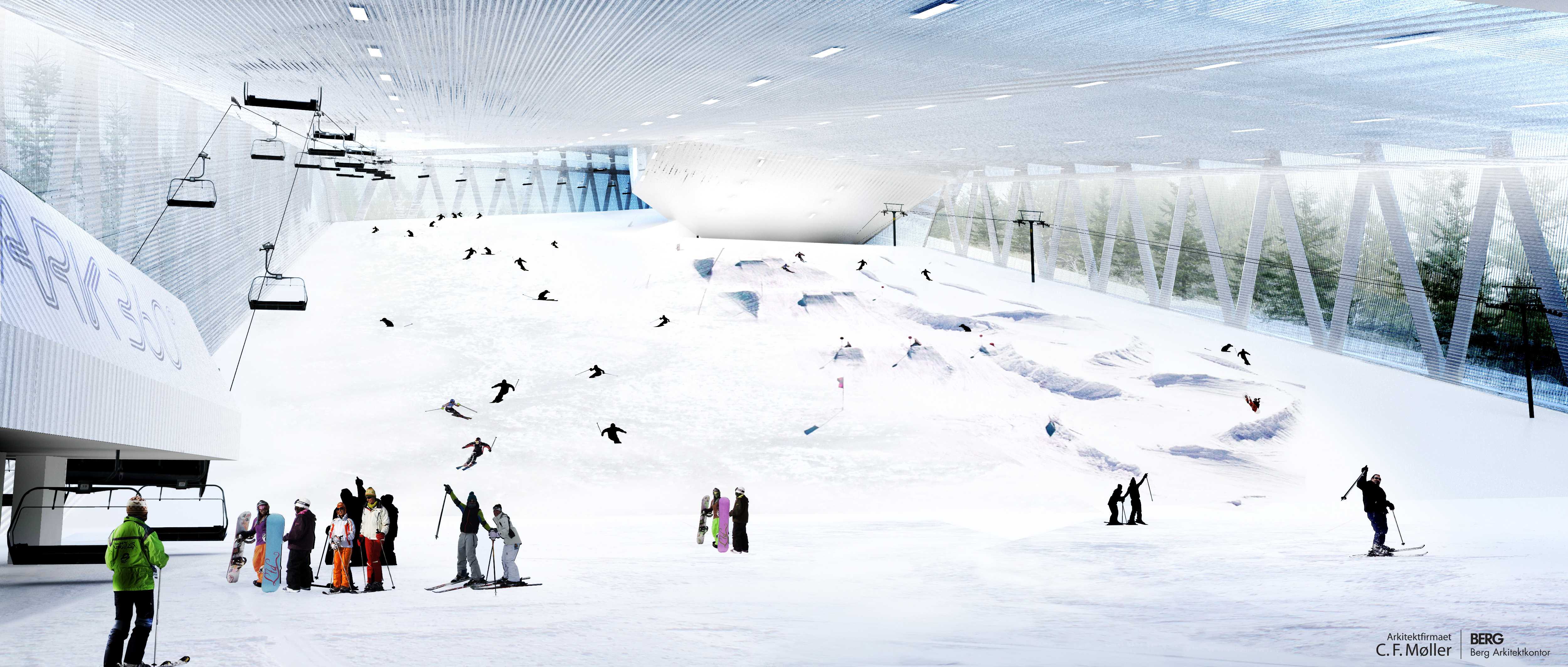 academic laboratory, ski slopes, business meeting