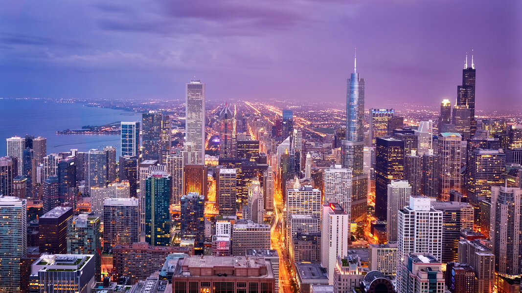 scenic cityscape and public records